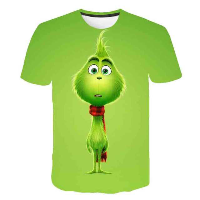 Detské zelené tričko s vianočným Grinchom