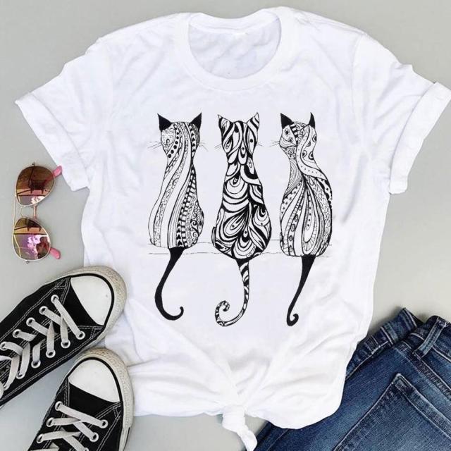 Dámske tričko s mačkami (Výpredaj)
