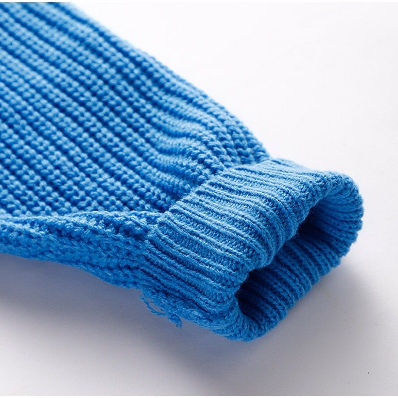 Dámsky voľný pletený pulóver