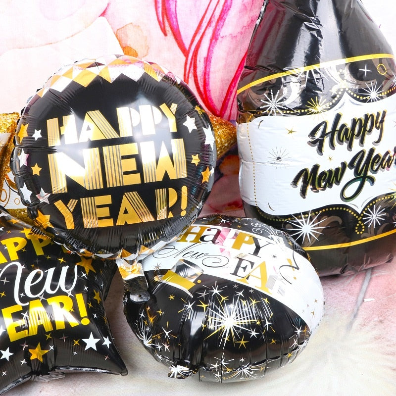 Balóny s nápisom Happy New Year 2022