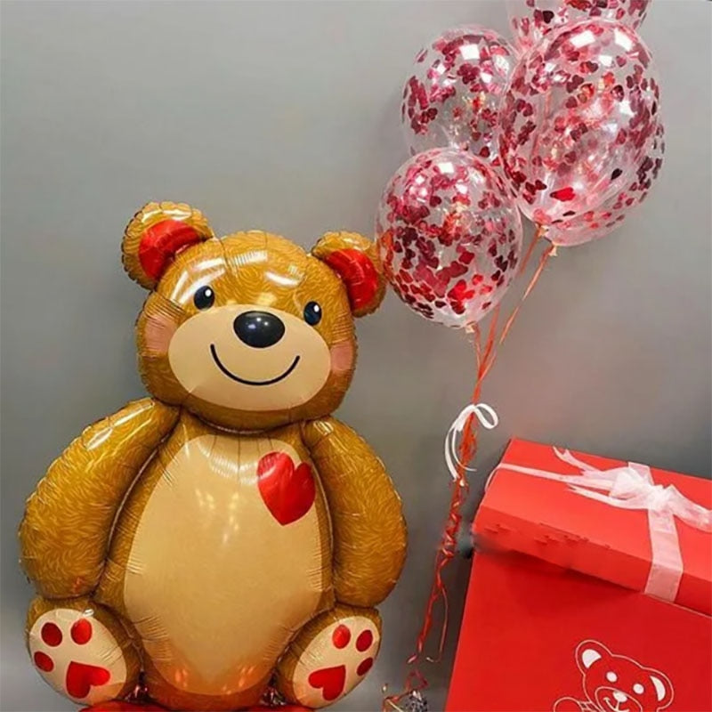 Balón na Valentína v tvare medvedíka