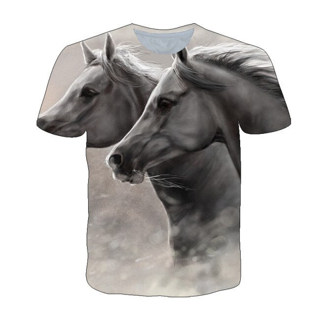Pánske tričko s koňmi