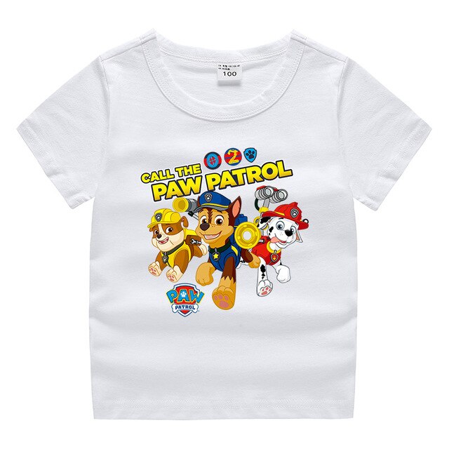 Detské farebné tričko s potlačou Labková Patrola