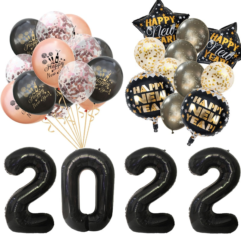 Balóny na Silvester s rokom 2022