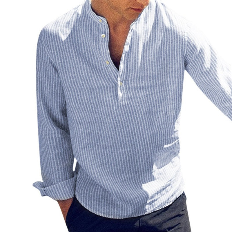 Pánska bavlnená košeľa s dlhým rukávom
