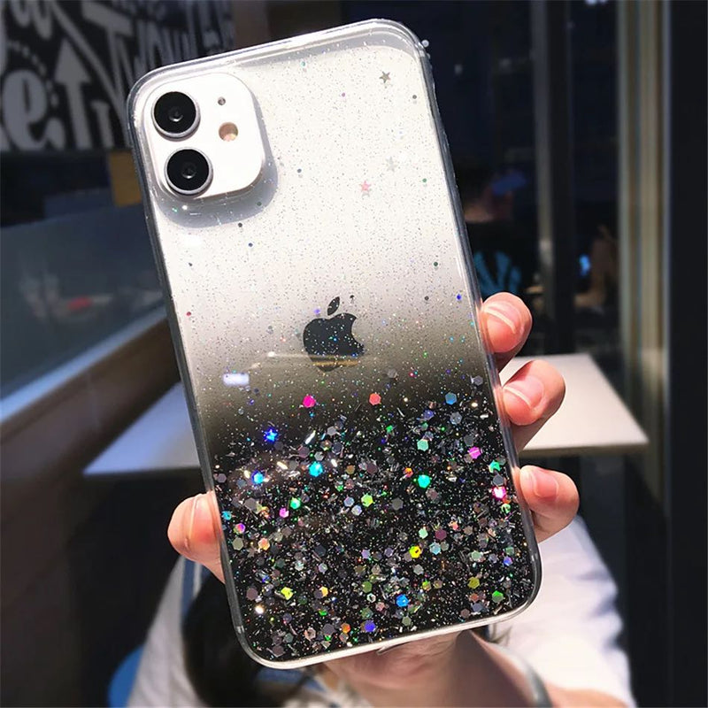 Glitrový obal na iPhone 13 12 Pro 11 Pro Max XS Max XR X 7 8 Plus 12Mini SE