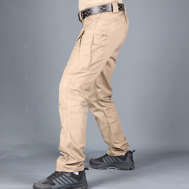 Pánske maskáčové nohavice elastické s viacerými vreckami
