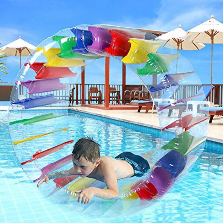 Detský farebný nafukovací plavák s vodným kolesom
