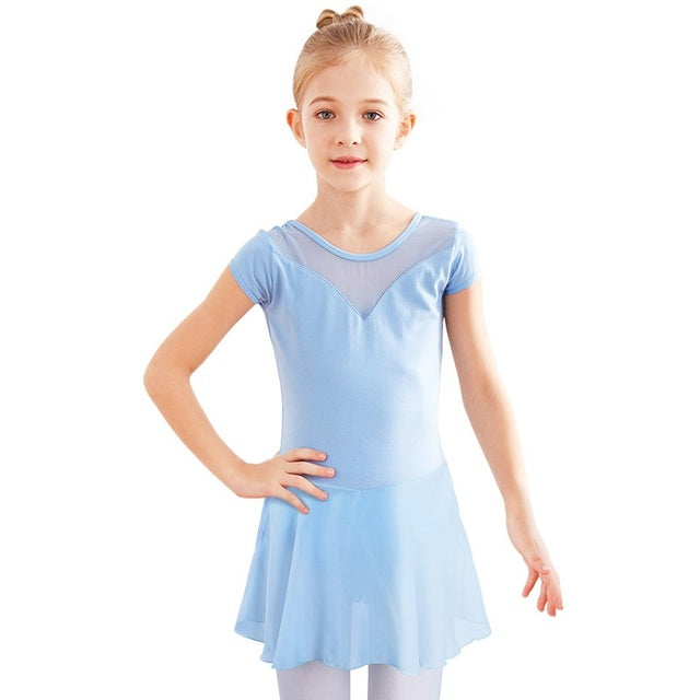 Dievčenské baletné šaty s potlačou