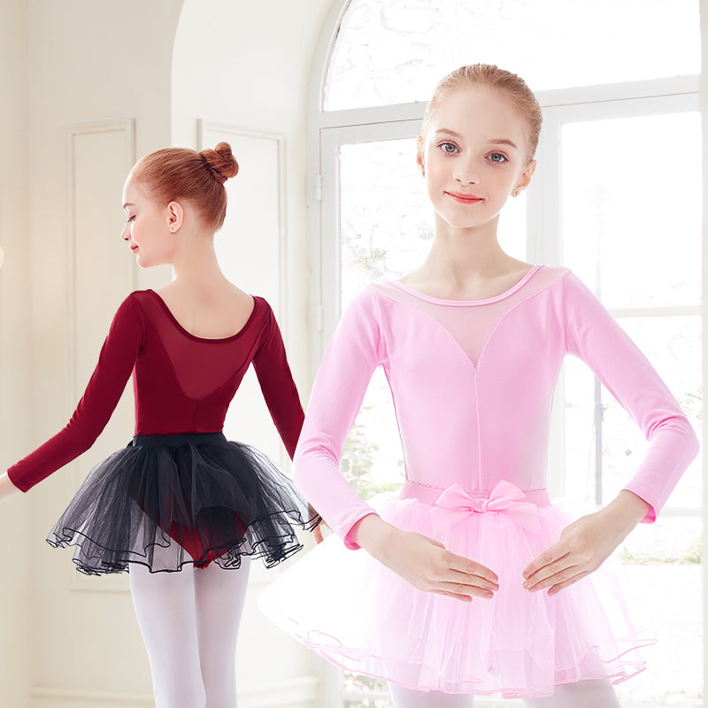 Dievčenské baletné trikoty so sukňou