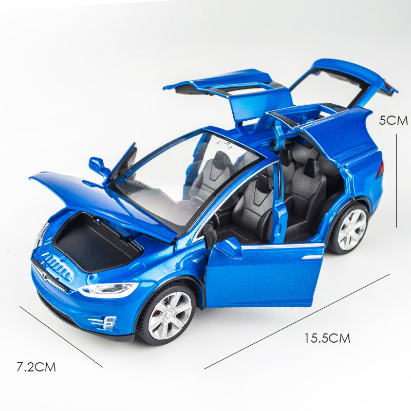 Odliatky modelu zliatinového auta Tesla MODEL X (Výpredaj)