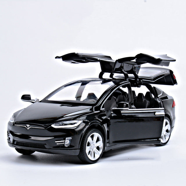 Odliatky modelu zliatinového auta Tesla MODEL X (Výpredaj)